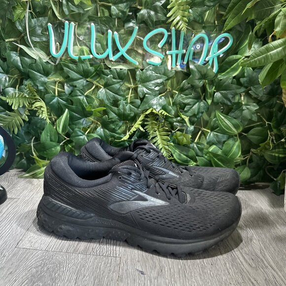 Brooks Adrenaline GTS 19 Black Running Shoes Men's Size 14 Athletic Sneakers - Picture 1 of 11